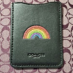 Coach rainbow phone wallet